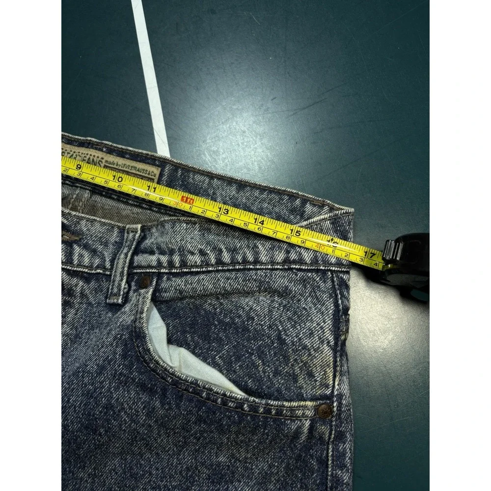 Vintage LEVIS 512 Silvertab Jeans Men 32x34 Slim Taper Acid-Wash 90s Made In USA